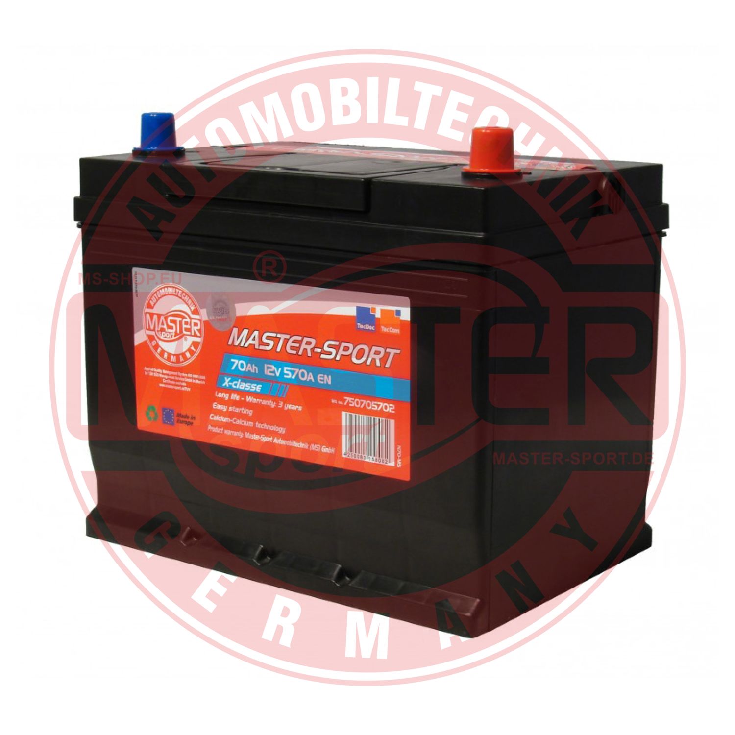 MASTER-SPORT GERMANY 750705702 Starter Battery for ALPINE CHRYSLER CITROËN DAIHATSU FORD HONDA HYUNDAI JAGUAR JEEP KIA LEXUS MAZ